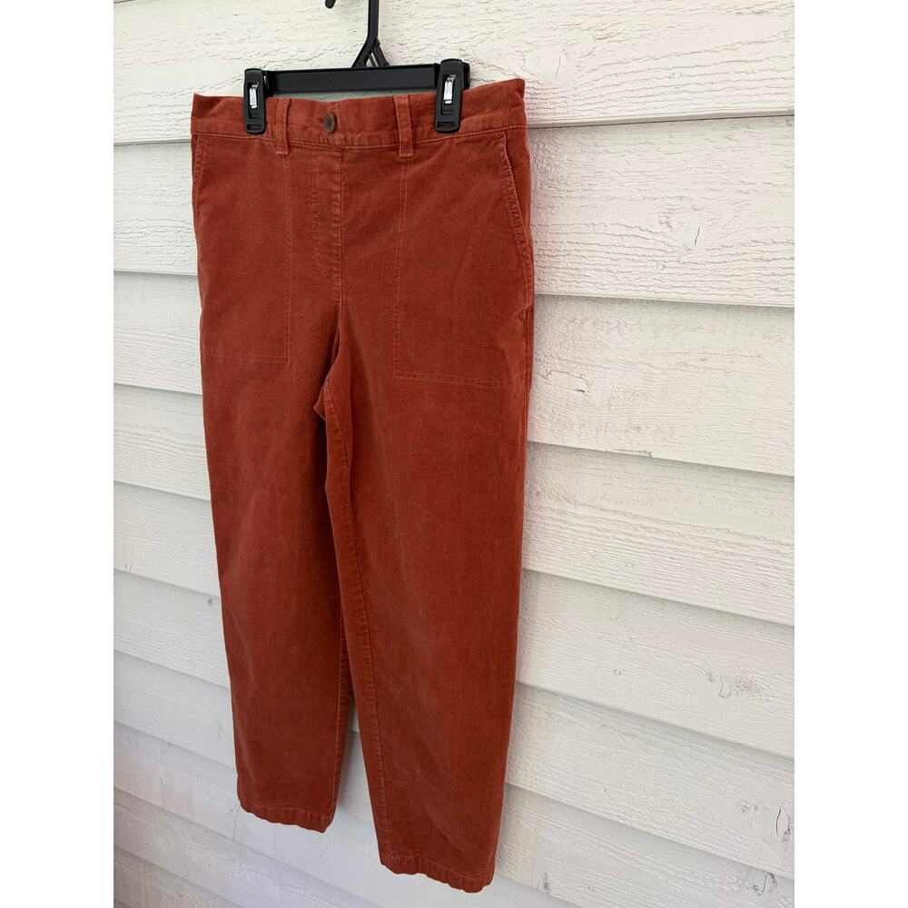 LOFT Outlet Rust Corduroy High Rise Straight Pants Size Medium - Picture 3 of 7